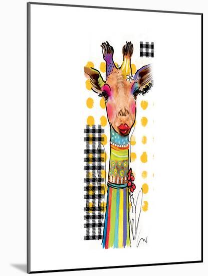 Giraffe Giselle-Lucy Cloud-Mounted Art Print