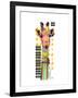 Giraffe Giselle-Lucy Cloud-Framed Art Print