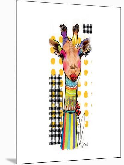 Giraffe Giselle-Lucy Cloud-Mounted Art Print