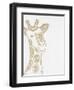 Giraffe Gold-Pam Varacek-Framed Art Print