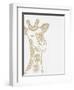 Giraffe Gold-Pam Varacek-Framed Art Print