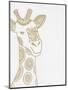 Giraffe Gold-Pam Varacek-Mounted Art Print