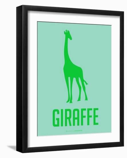 Giraffe Green-NaxArt-Framed Art Print