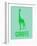 Giraffe Green-NaxArt-Framed Art Print