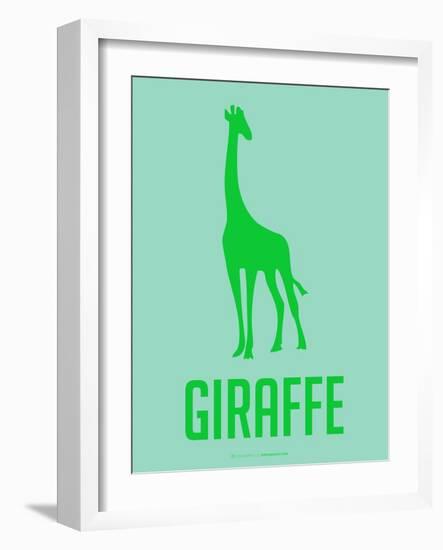 Giraffe Green-NaxArt-Framed Art Print