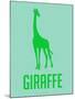 Giraffe Green-NaxArt-Mounted Art Print