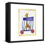 Giraffe in a Toy Train Cart-null-Framed Stretched Canvas