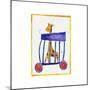 Giraffe in a Toy Train Cart-null-Mounted Giclee Print