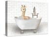 Giraffe In Bathtub-Matthew Piotrowicz-Stretched Canvas