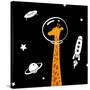 Giraffe in Space-Evgeny Bakal-Stretched Canvas