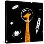 Giraffe in Space-Evgeny Bakal-Stretched Canvas