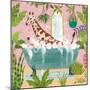 Giraffe in Tub-Farida Zaman-Mounted Art Print