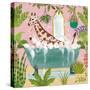 Giraffe in Tub-Farida Zaman-Stretched Canvas