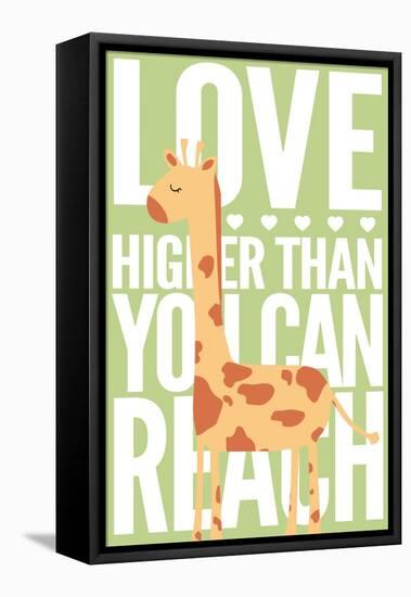 Giraffe - Infant Sentiment - Green-Lantern Press-Framed Stretched Canvas