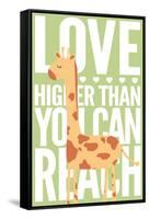 Giraffe - Infant Sentiment - Green-Lantern Press-Framed Stretched Canvas