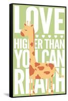 Giraffe - Infant Sentiment - Green-Lantern Press-Framed Stretched Canvas