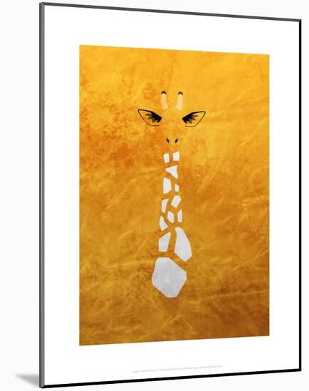 Giraffe - Jethro Wilson Contemporary Wildlife Print-Jethro Wilson-Mounted Art Print