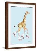 Giraffe Joy Ride II-Mercedes Lopez Charro-Framed Art Print