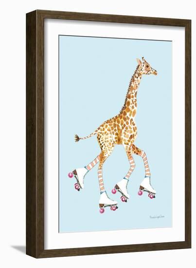 Giraffe Joy Ride II-Mercedes Lopez Charro-Framed Art Print