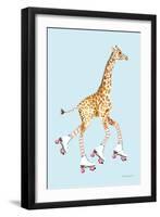 Giraffe Joy Ride II-Mercedes Lopez Charro-Framed Art Print