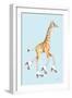 Giraffe Joy Ride II-Mercedes Lopez Charro-Framed Art Print