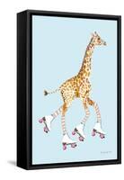 Giraffe Joy Ride II-Mercedes Lopez Charro-Framed Stretched Canvas