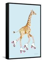 Giraffe Joy Ride II-Mercedes Lopez Charro-Framed Stretched Canvas