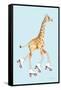 Giraffe Joy Ride II-Mercedes Lopez Charro-Framed Stretched Canvas