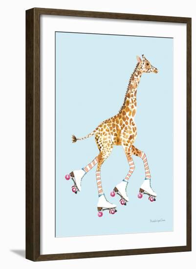 Giraffe Joy Ride II-Mercedes Lopez Charro-Framed Art Print