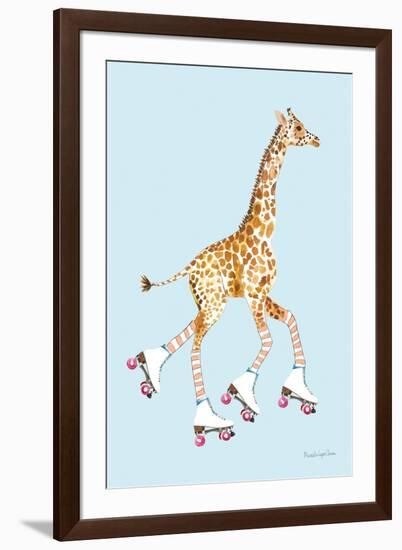 Giraffe Joy Ride II-Mercedes Lopez Charro-Framed Art Print