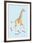 Giraffe Joy Ride II-Mercedes Lopez Charro-Framed Art Print