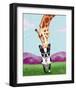 Giraffe Kisses-Brian Rubenacker-Framed Art Print