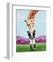 Giraffe Kisses-Brian Rubenacker-Framed Art Print