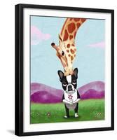 Giraffe Kisses-Brian Rubenacker-Framed Art Print