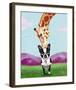 Giraffe Kisses-Brian Rubenacker-Framed Art Print