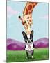 Giraffe Kisses-Brian Rubenacker-Mounted Art Print