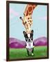 Giraffe Kisses-Brian Rubenacker-Framed Art Print