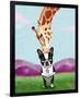 Giraffe Kisses-Brian Rubenacker-Framed Art Print