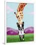 Giraffe Kisses-Brian Rubenacker-Framed Art Print