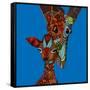 Giraffe Love-Sharon Turner-Framed Stretched Canvas