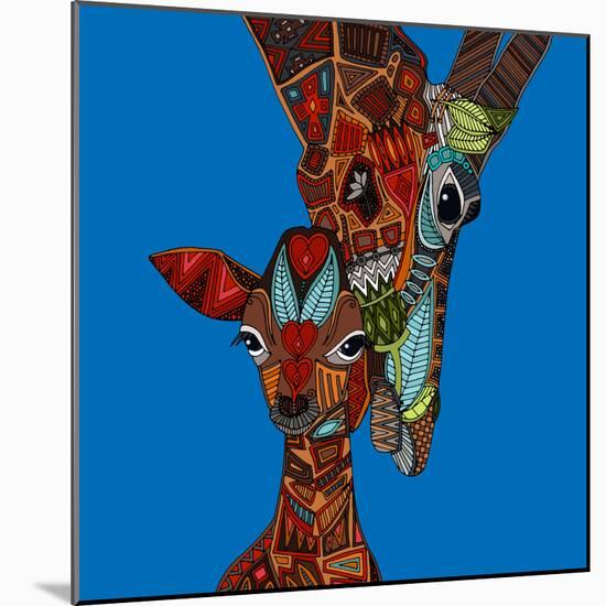 Giraffe Love-Sharon Turner-Mounted Art Print