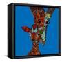 Giraffe Love-Sharon Turner-Framed Stretched Canvas