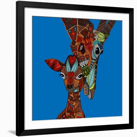 Giraffe Love-Sharon Turner-Framed Art Print