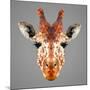 Giraffe Low Poly Portrait-kakmyc-Mounted Art Print