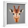 Giraffe Low Poly Portrait-kakmyc-Framed Art Print