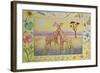 Giraffe (Month of July from a Calendar)-Vivika Alexander-Framed Giclee Print