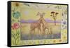 Giraffe (Month of July from a Calendar)-Vivika Alexander-Framed Stretched Canvas