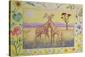 Giraffe (Month of July from a Calendar)-Vivika Alexander-Stretched Canvas