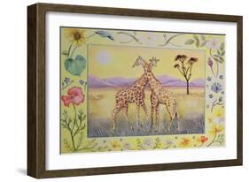 Giraffe (Month of July from a Calendar)-Vivika Alexander-Framed Giclee Print