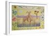 Giraffe (Month of July from a Calendar)-Vivika Alexander-Framed Giclee Print